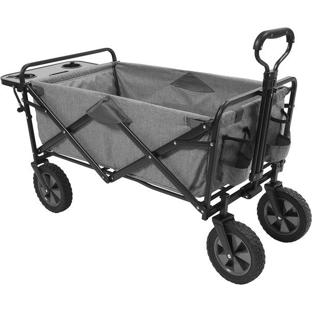 MacSports Collapsible Outdoor Folding Wagon with Side Table, Perfect Wagon for Camping, Beach, Co... | Walmart (US)