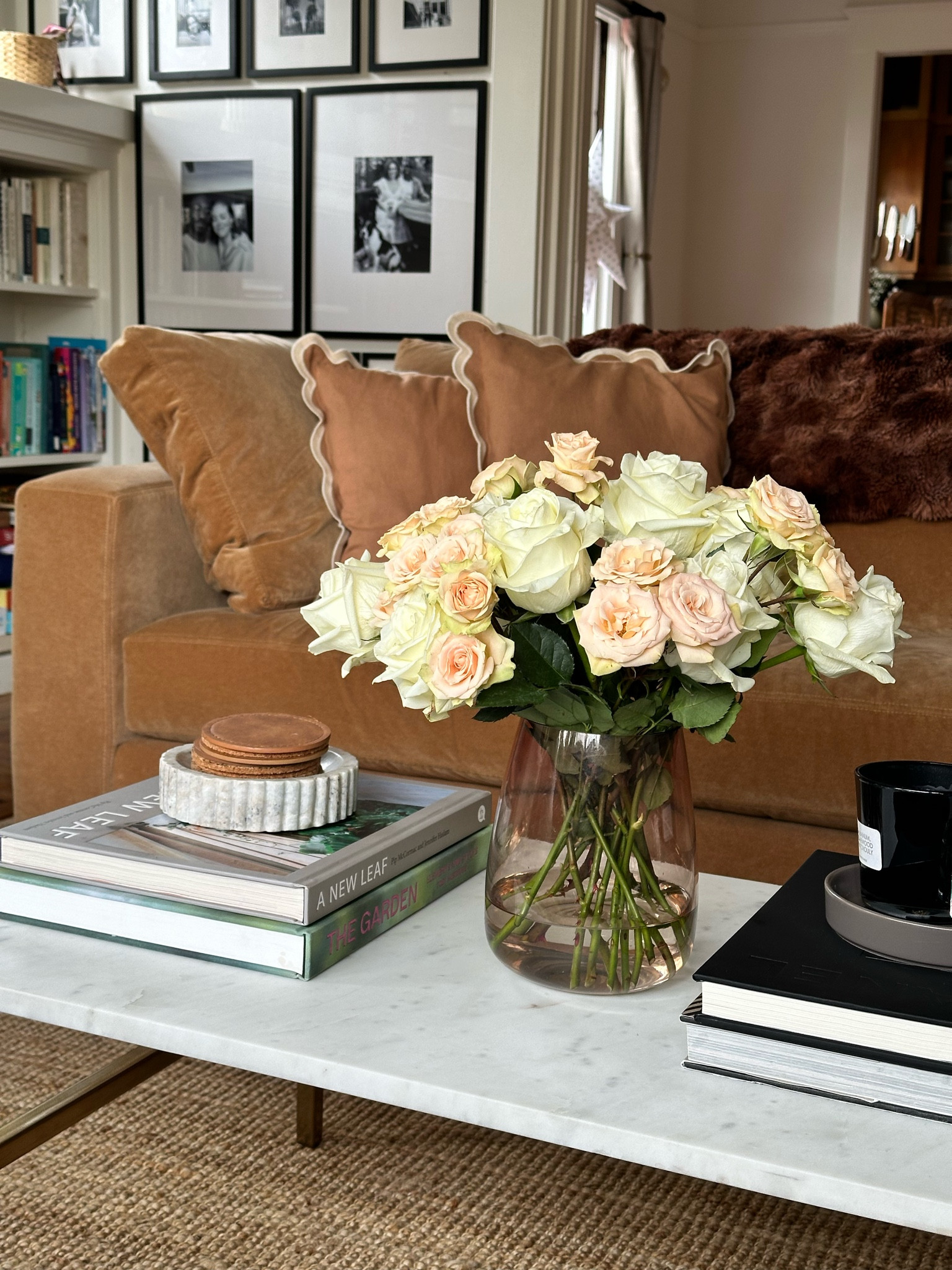 Coffee table favorites & gallery wall 