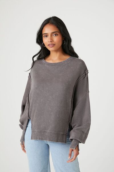 High-Low French Terry Pullover | Forever 21 | Forever 21 (US)
