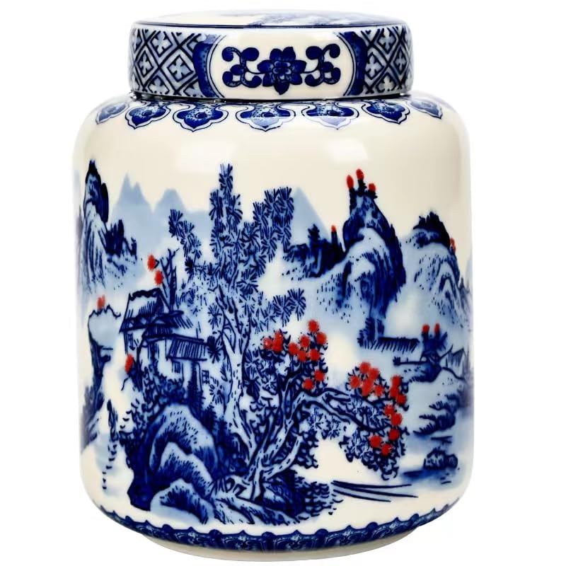 Ginger Jar Decorative Jar Ancient Chinese Imperial Enamel Porcelain (Small, White 1) | Amazon (US)