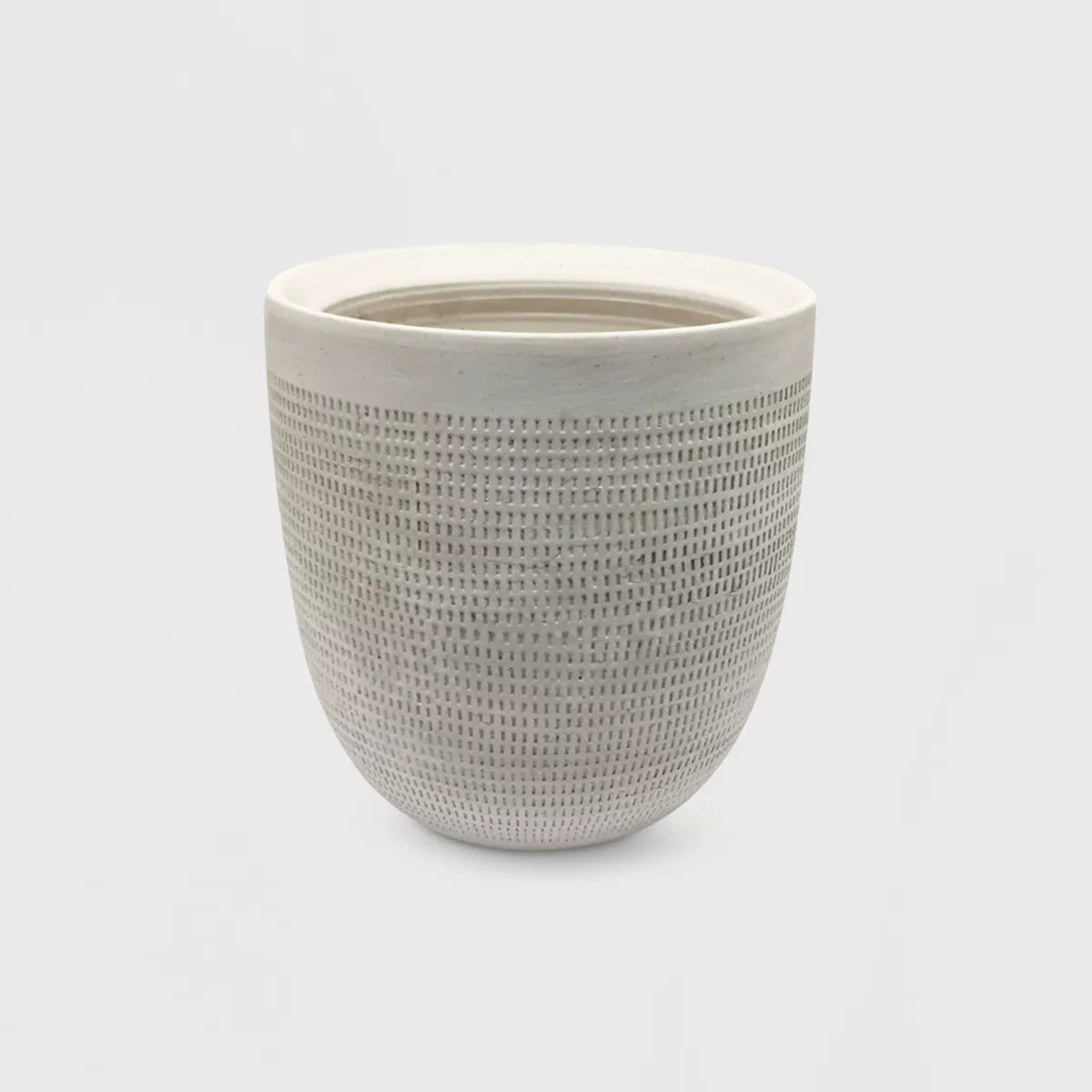 Textured Ceramic Outdoor Planter Pot White  - Project 62™ | Target