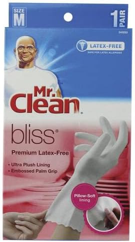 Mr. Clean Premium Latex-Free Gloves Bliss Medium Size (Pack of 2 Pairs) | Amazon (US)