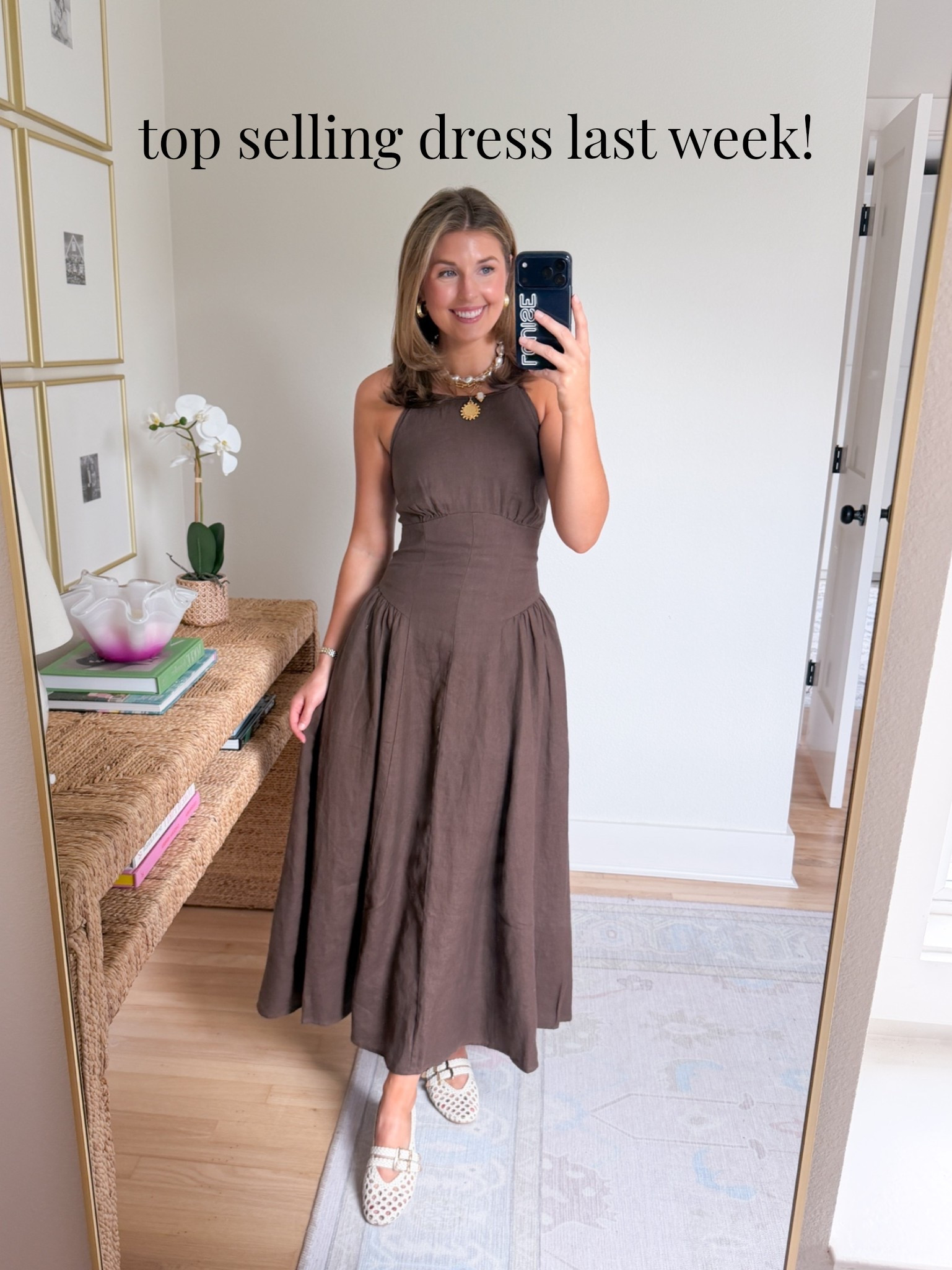 Top selling dress last week! Wearing a S/reg