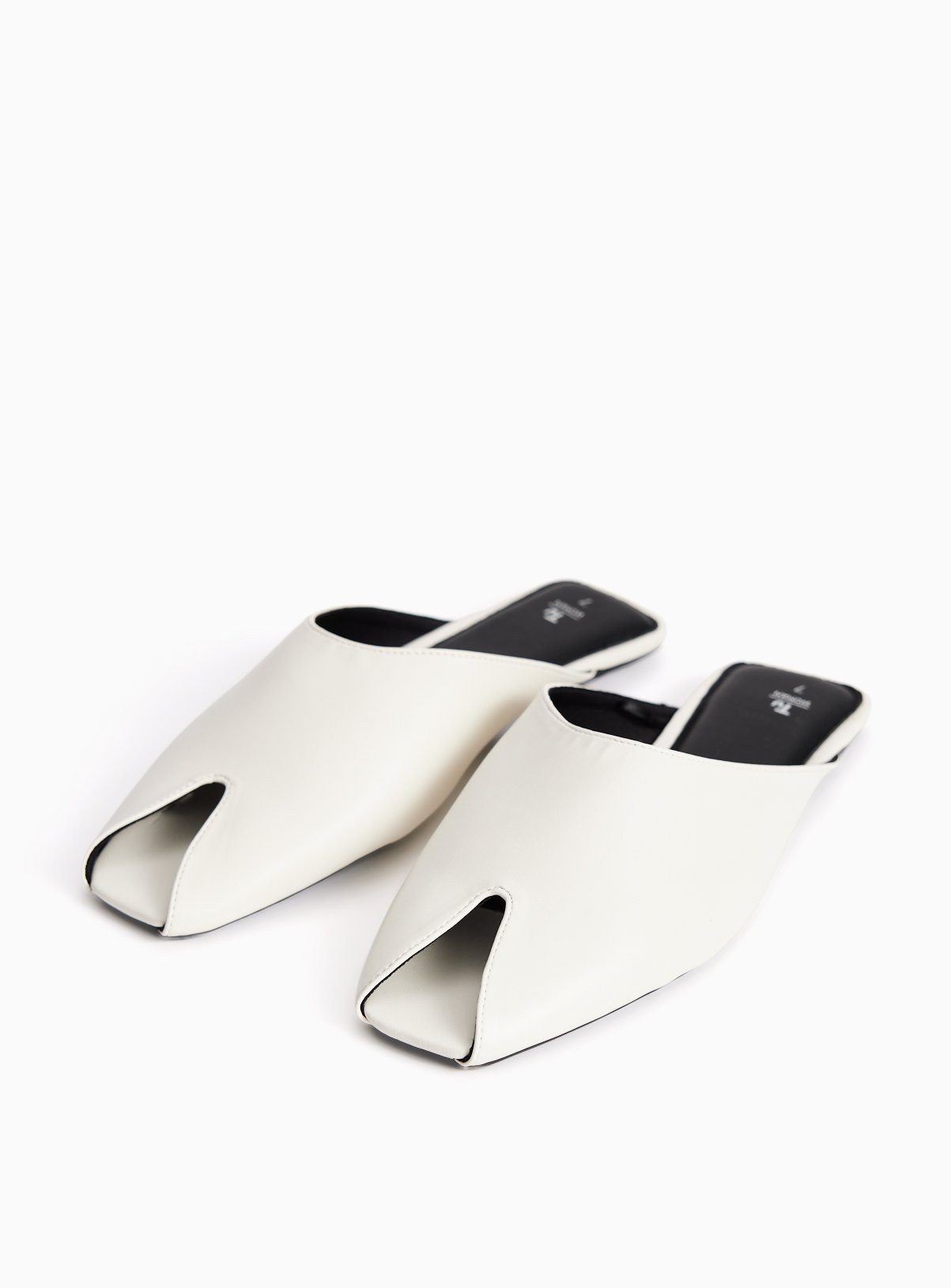 Bone Cream Peep Toe Mule | Tu Clothing