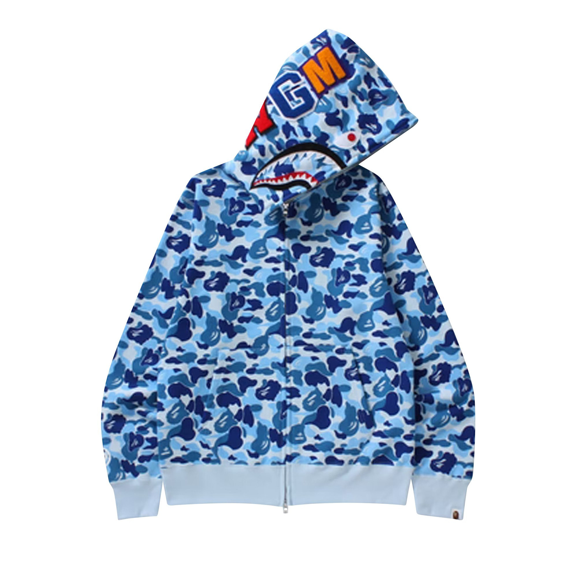 BAPE ABC Shark Full Zip Hoodie 'Blue' | Men's Size XXL | GOAT