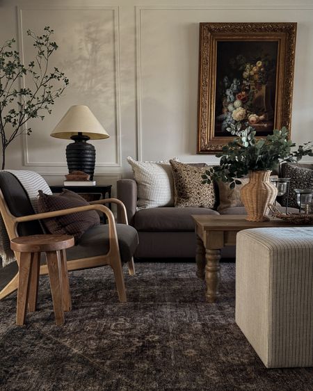 Living room, gold frame art, rug, pillows

#LTKhome