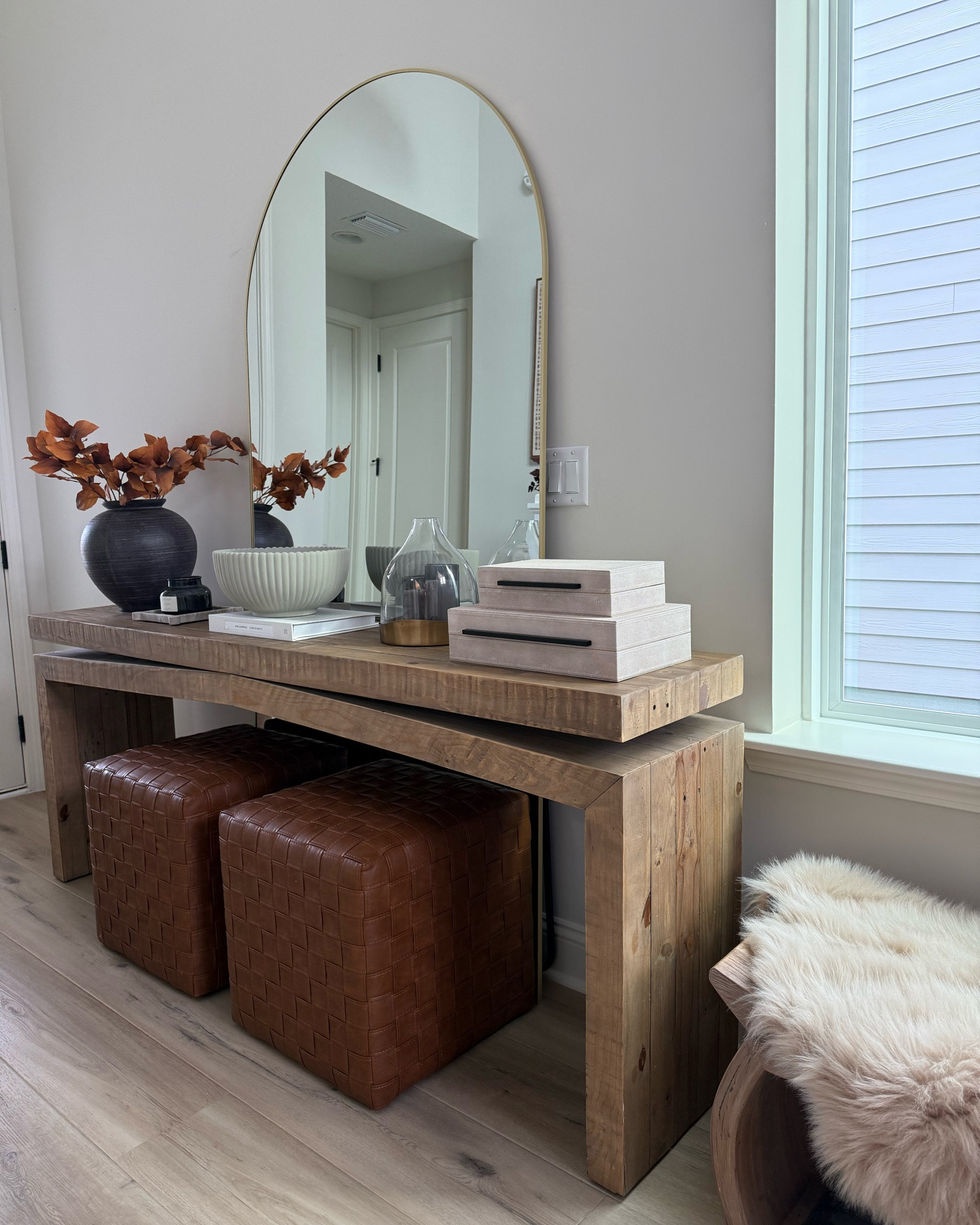 Swipe left- My favorite console table and new entry table are on sale! 

Console table, entryway table, designer inspired home finds