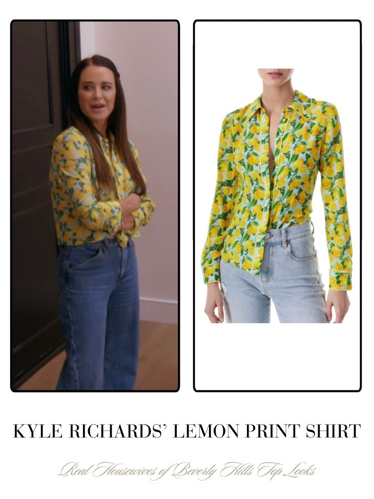 Kyle Richards’ Lemon Print Shirtt