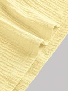 SHEIN MOD Plus Size Women Textured Yellow Tank Top + Long Midi Skirt 2 Pieces Set | SHEIN
