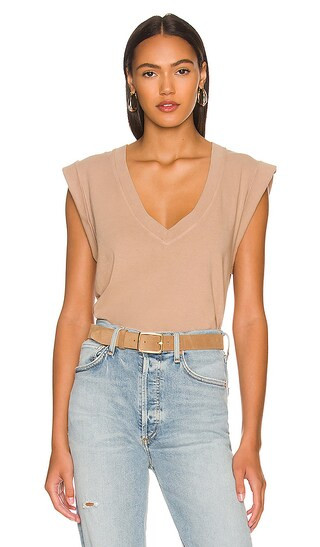 Eugenie Sleeveless Tee in Chaga | Revolve Clothing (Global)