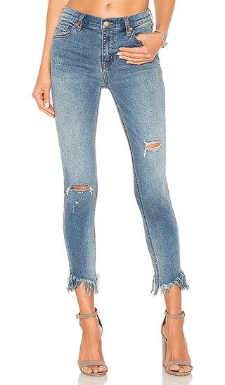 Free People Great Heights Frayed Skinny Jean in Sky | Revolve Clothing (Global)