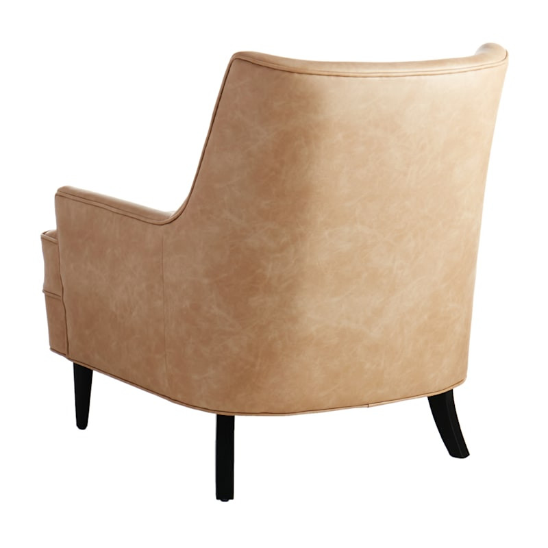 Colton Armchair Faux Leather Buff | At Home