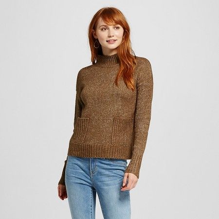 Women's Mockneck Pocket Crop Sweater - Xhilaration™ | Target