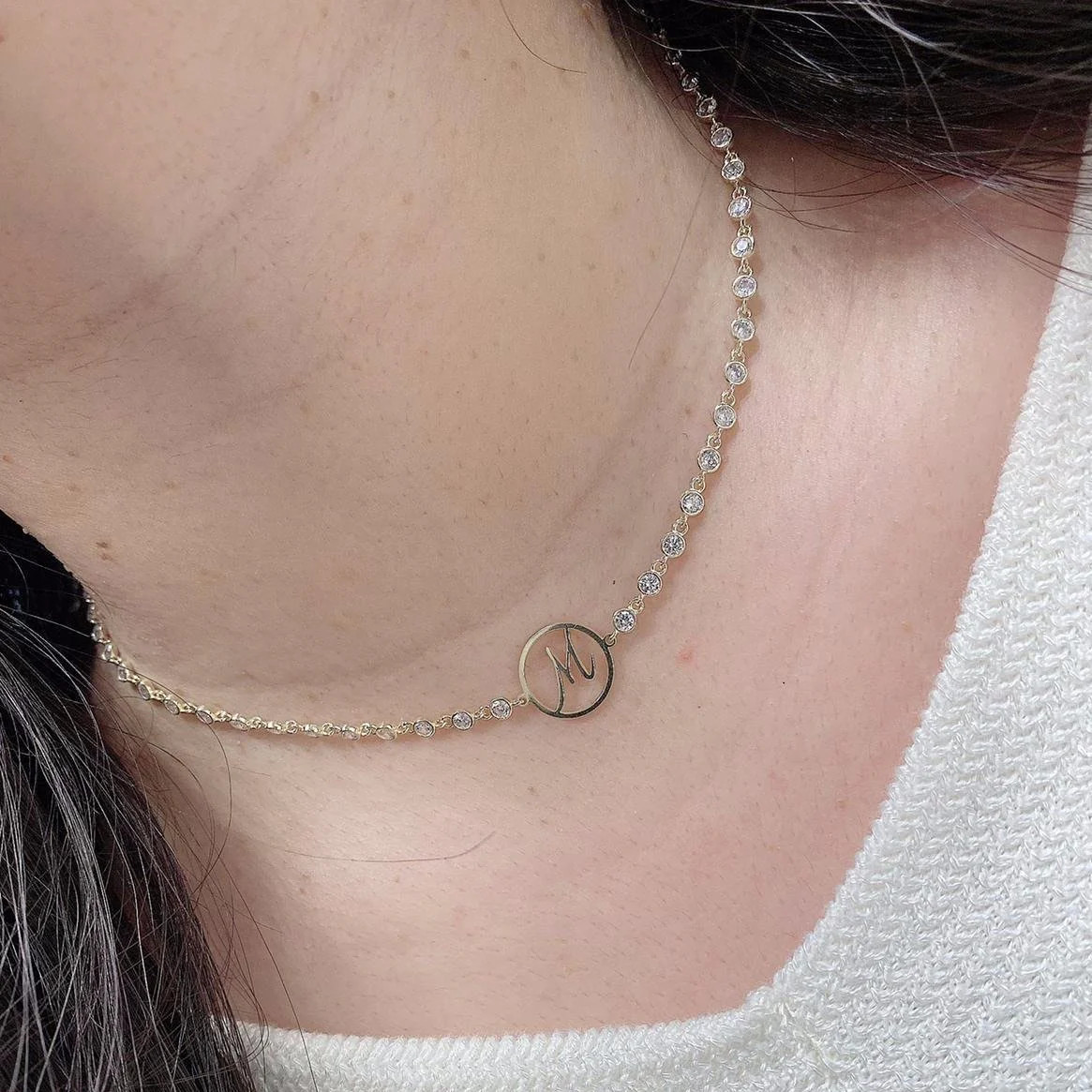 Script Initial and Crystal Choker | The Sis Kiss