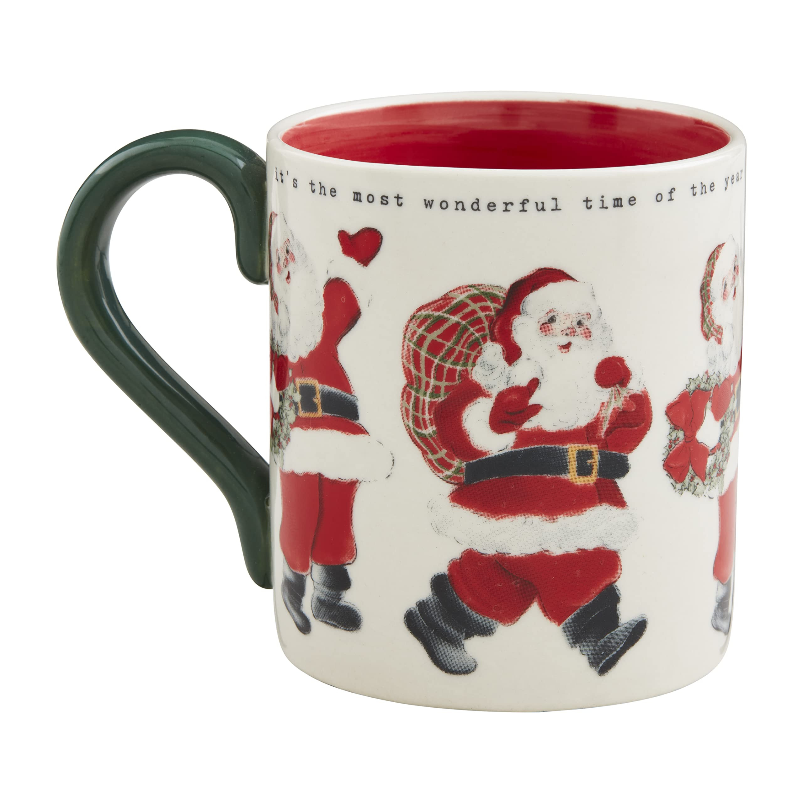 Mud Pie Vintage Christmas Mug, Santa, 15 oz | Amazon (US)