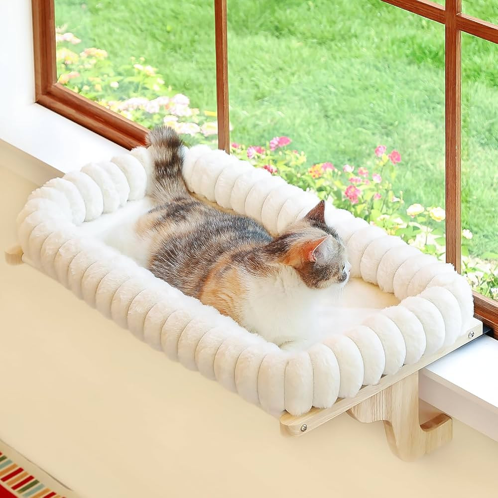 Zakkart SnugCloud Cat Window Perch with 4-Sided Bolster - Orthopedic Cat Hammock for Window Sill ... | Amazon (US)