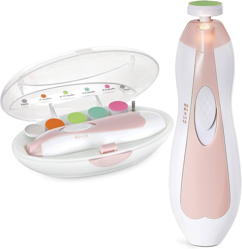 haakaa Baby Nail Trimmer Electric Safe Baby Nail Clippers Baby Nail File Kit Manicure Set, Trim P... | Amazon (US)