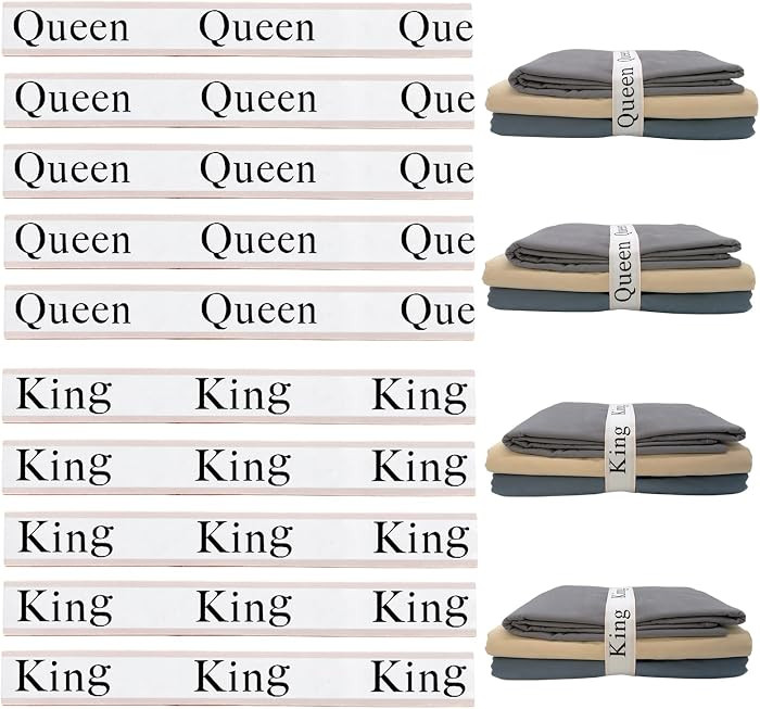 10 Pieces Bed Sheet Organizer Bands, Sheet Organizers and Storage Label Bands, Sheets Organizer f... | Amazon (US)