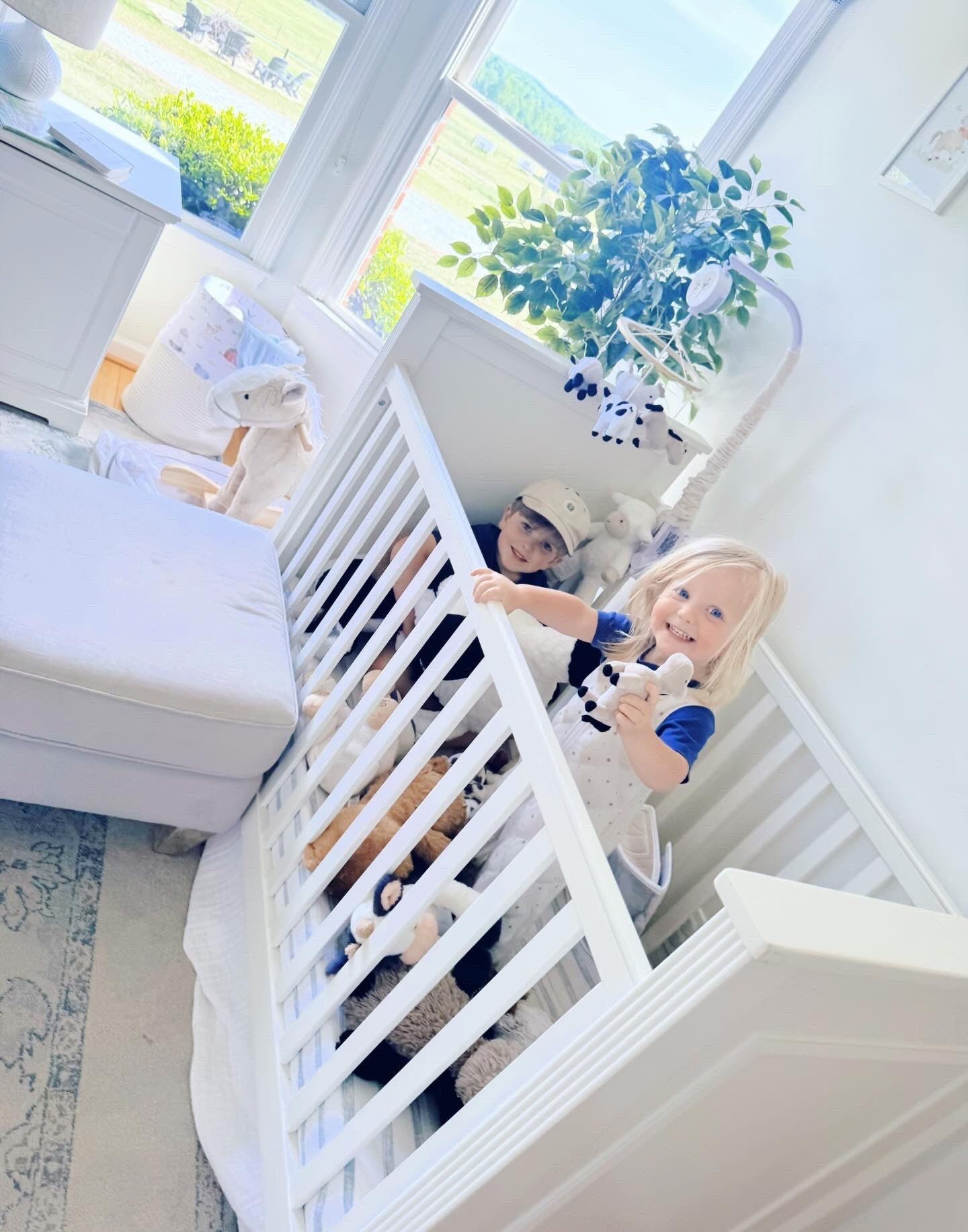 Ohhhh these are the sweetest days of my life 🥰👶🏼🌾🌼 - brother bestie babies 👶🏼 playing in the crib 🫶🏽 and my firstborn picking a freshly bloomed peony 🌸 for mama!! 🤭 What a joy 🤩 it is being “their girl!” 🫶🏽 Days full of tball ⚾️ field 🏟️ fun 🧢, chicks 🐥 and chickens 🐓, playing 💦 in the garden 🪴, biking 🚲 at the playground 🛝 by the farm 🌳, deer 🦌 sightings in the backyard 🌾, and just all the sweetness these days here on the farm!! 🐶🌻🌱👶🏼 #thesearethedays #blessedbeyondmeasure
