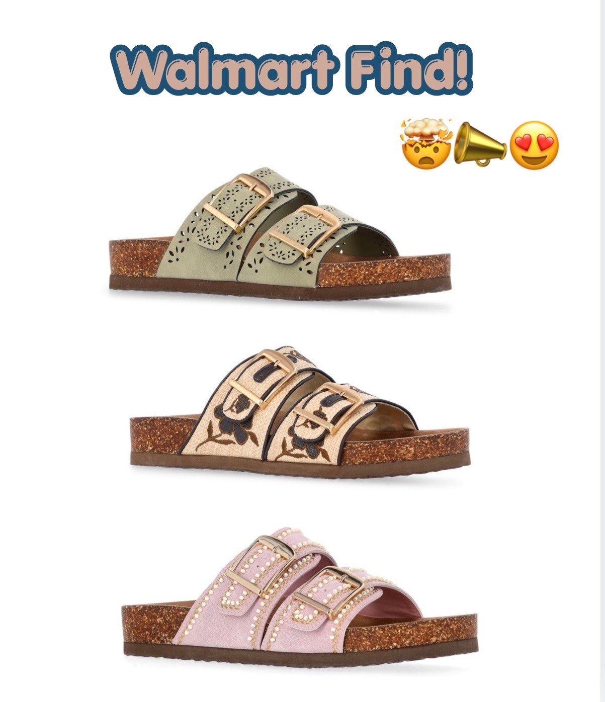 Walmart sandals - I am smitten! 

Shoe Crush
Birks who!? 
Adorable 

#LTKmomlife #LTKMothersDay #LTKPetite