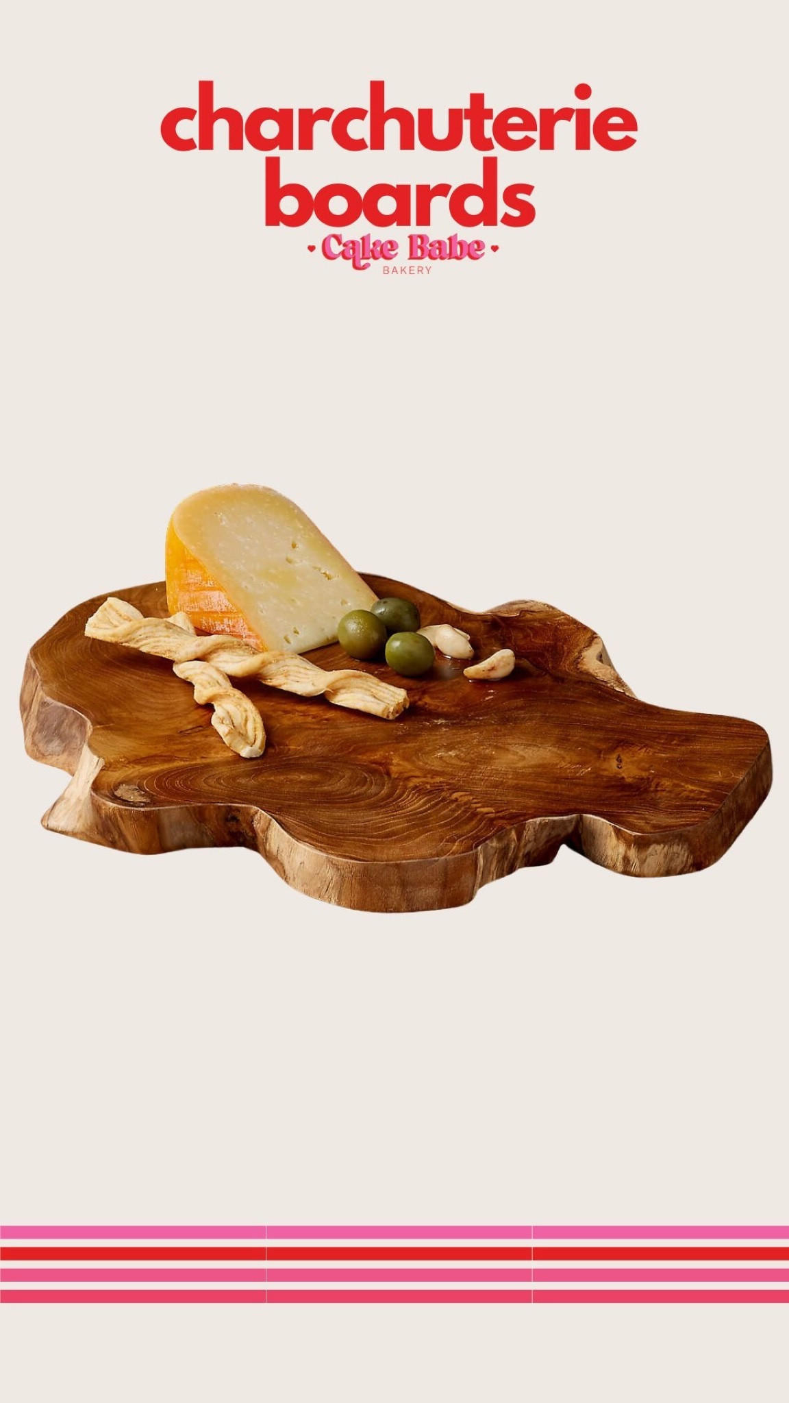 Teak Root Wood Wedge serving board from Crate and Barrel 
