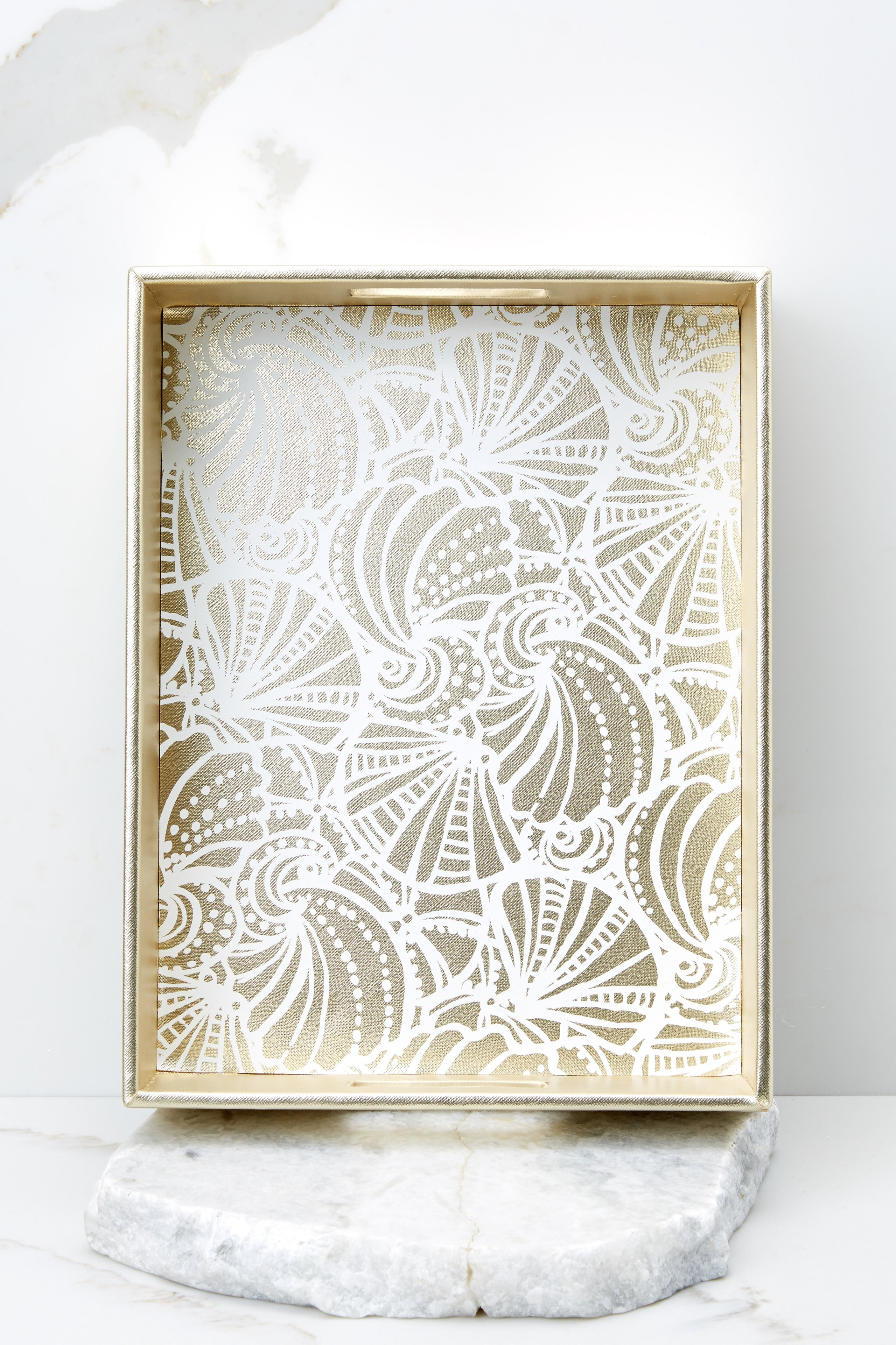 Lilly Pulitzer Seaside Letter Tray Gold | Red Dress 