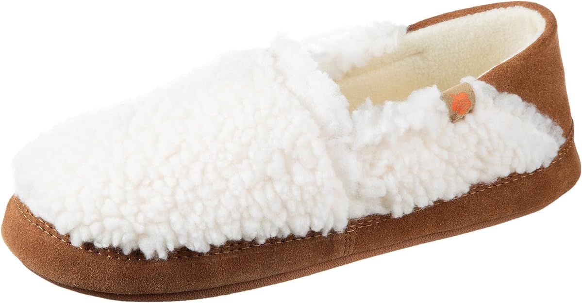 Acorn Women's Moc Slipper with a Collapsible Suede Heel and Warm Micro-Fleece Lining | Amazon (US)