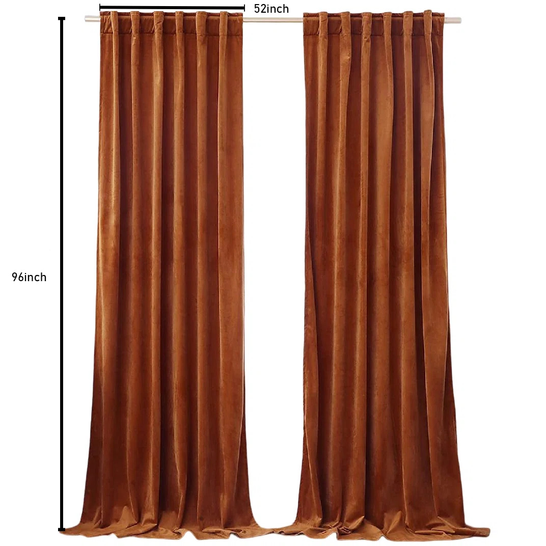 Velvet Room Darkening Curtain Pair (Set of 2) | Wayfair North America