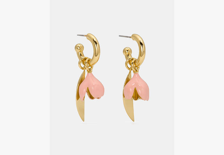 Kate Spade Golden Bloom Drop Earrings, Pink | Kate Spade Outlet