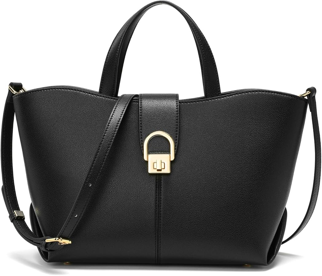 Handtasche Damen，Umhängetasche Damen, Leder Crossbody Bag，Großes Fassungsvermögen, Metallr... | Amazon (DE)