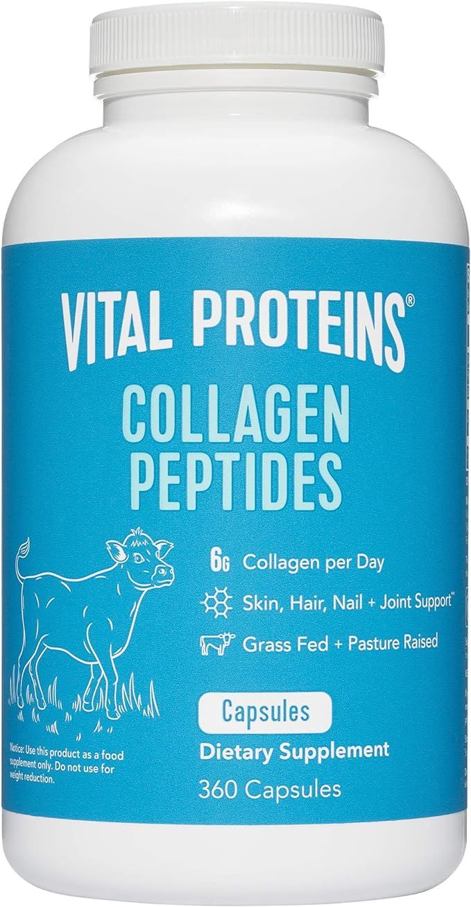 Vital Proteins Collagen Pills Supplement (Type I, III), 360 Collagen Capsules, 3300mg Serving Hel... | Amazon (US)
