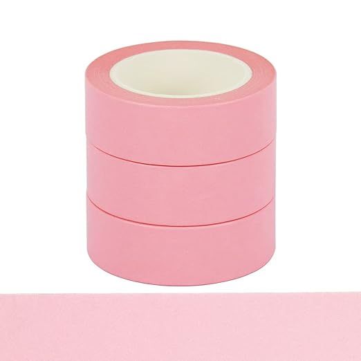Pink Washi Tape Set, 32 Feet x 0.6 Inches Self-Adhesive Decorative Masking Tape, Panton Colors St... | Amazon (US)