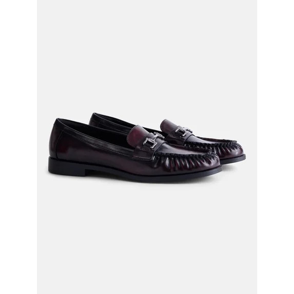 No Boundaries Women's Faux Leather Loafers | Walmart (US)