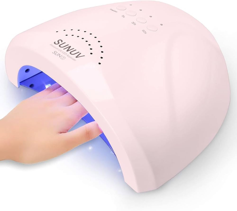 SUNUV 48W UV Light for Gel Nails, Nail Dryer for Gel Polish with 3 Timer Settings Professional UV... | Amazon (US)