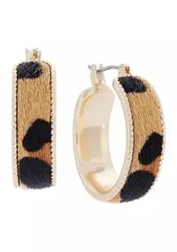 Cheetah Hoop Earrings | Belk
