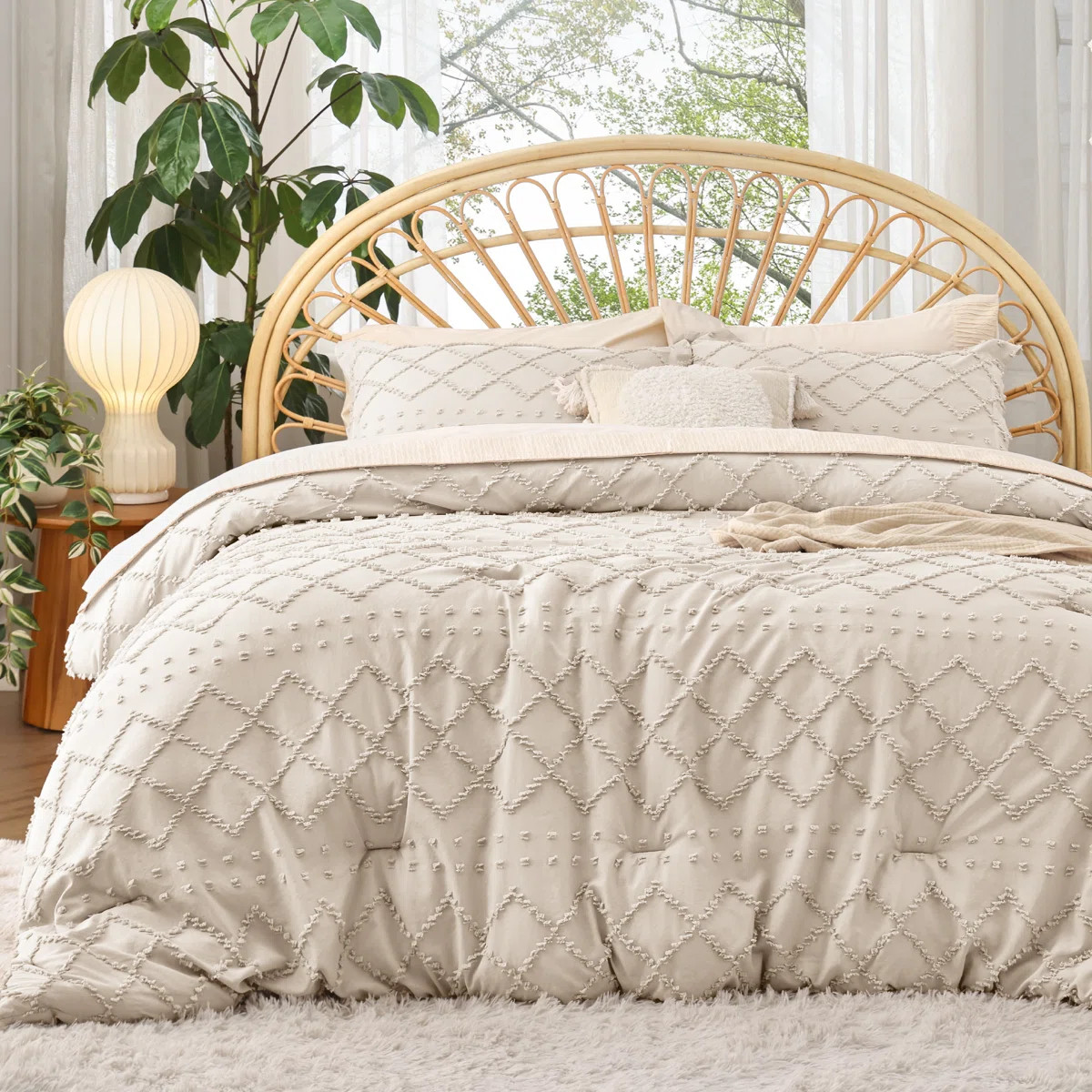 Bedsure Oversized Set, Boho Tufted Shabby Chic Bedding for Kids, 3 Pieces Vintage Farmhouse Bed S... | Wayfair North America