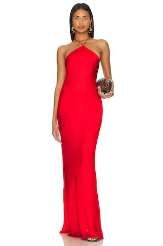 Line & Dot Kira Maxi Dress in Tomato Red from Revolve.com | Revolve Clothing (Global)