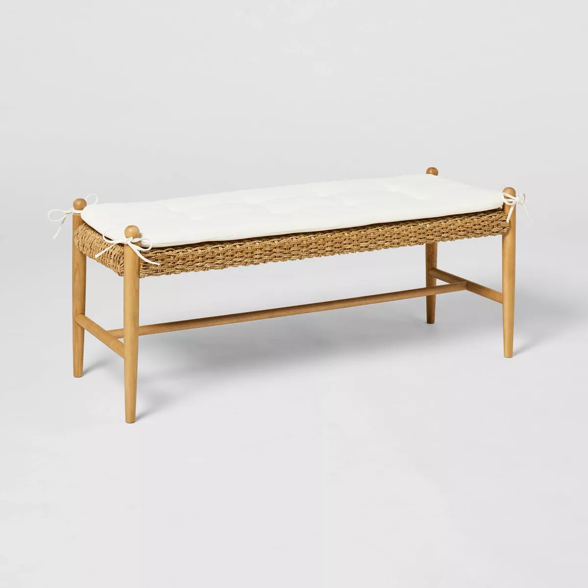 Cardamine Woven Upholstered Bench Natural - Threshold™ designed with Studio McGee | Target