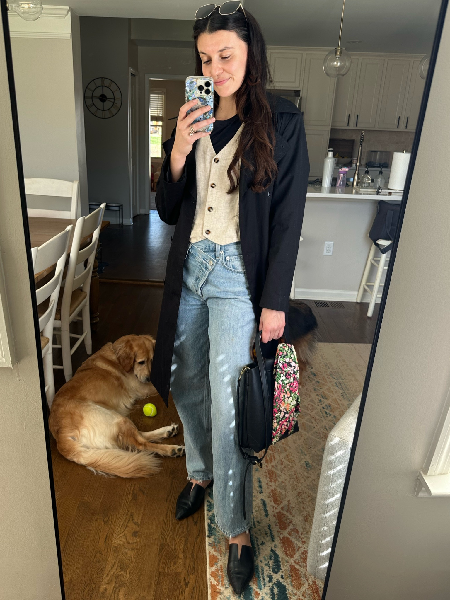 A vest and trench are IN this spring!  Trench is on sale, linen vest sold out but linked black vest from same store and a beige one that’s on sale!

#LTKsalealert #LTKstyletip #LTKFind