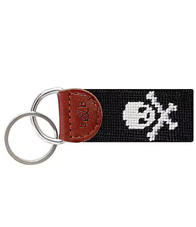 Smathers Branson Needlepoint Jolly Roger Key Fob - Black | Dillard's