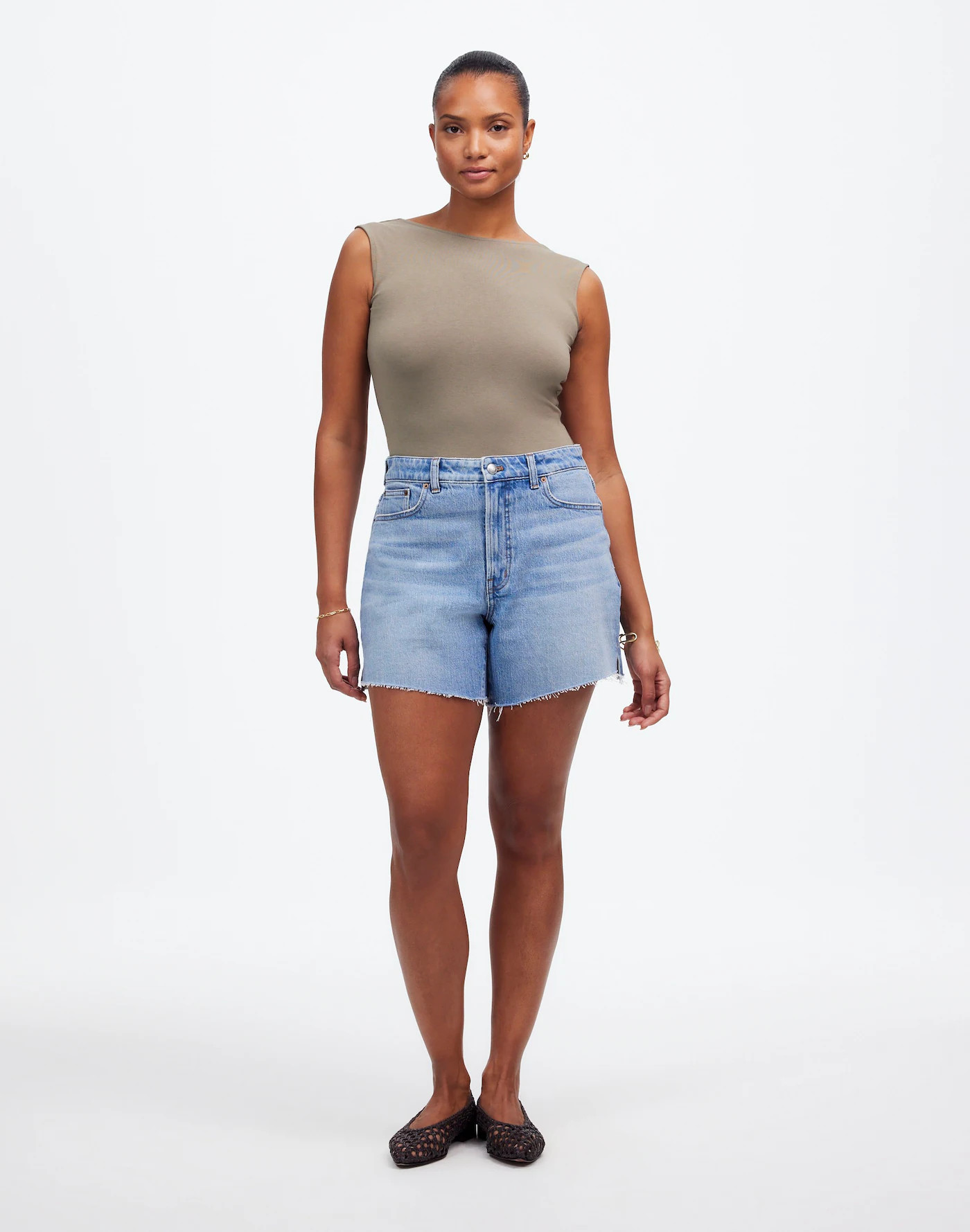 The Curvy Perfect Vintage Mid-Length Jean Short | Madewell | Madewell