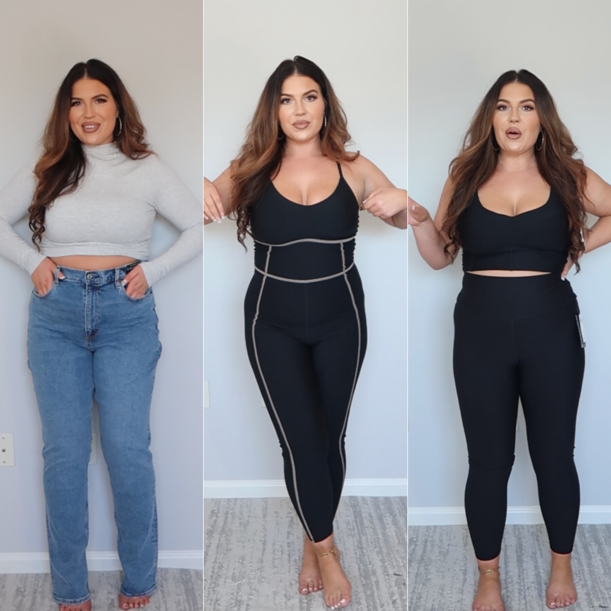 Abercrombie Finds! Wear a L in the workout clothes, L in sweater, 32L in jeans!

#LTKfindsunder100 #LTKmidsize