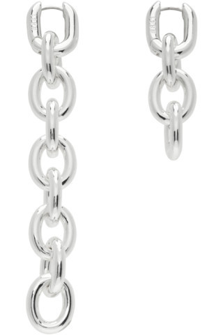 Silver #841 Asymmetric Earrings | SSENSE