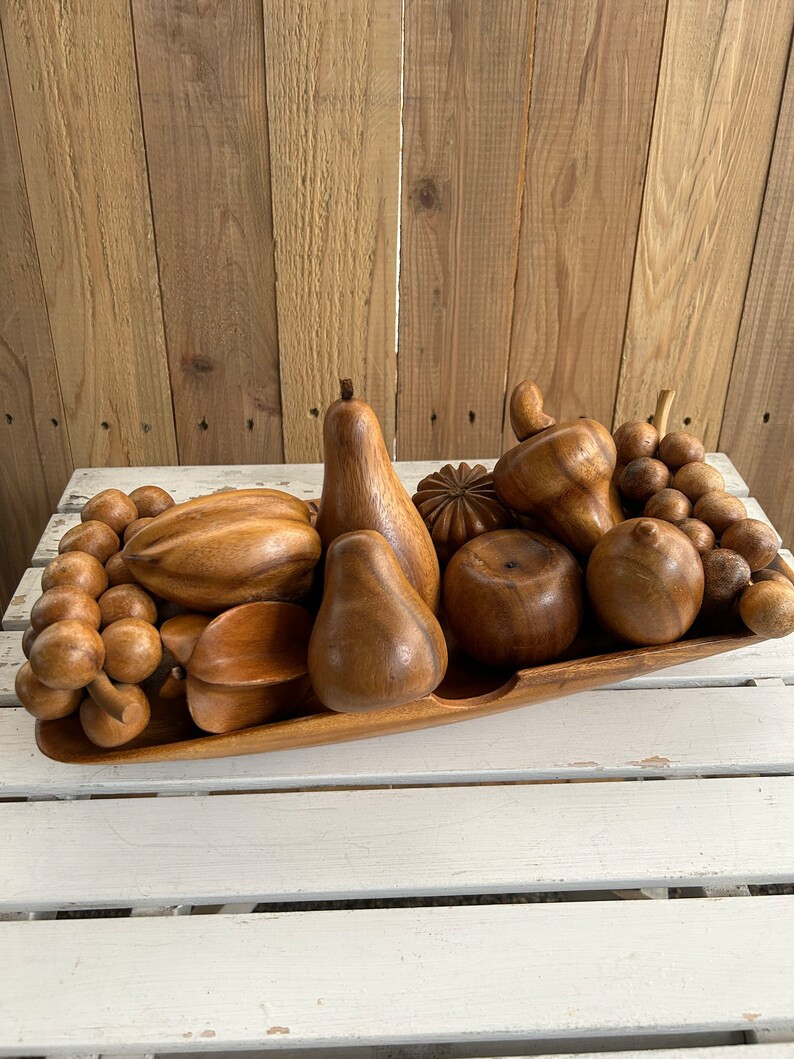 12 Pc Vintage Wood Fruit Tray - Etsy | Etsy (US)