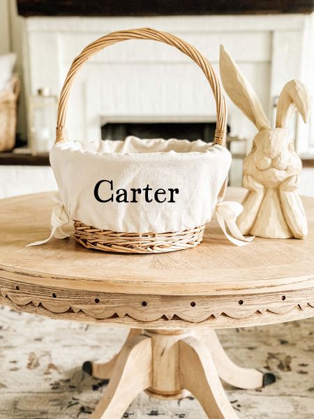Personalized Easter Basket Liner! Available in different colors and fonts! #personalizedeasterbasket #easterbasket #eastergift #pottybarneasterbasket #farmhousestyle #vintagestyle 

#LTKhome #LTKkids #LTKSeasonal