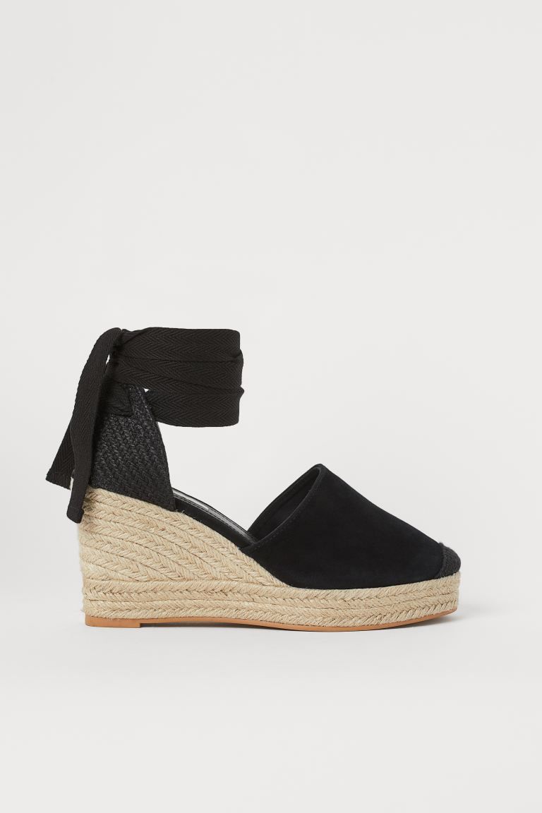Suede wedge-heeled sandals | H&M (UK, MY, IN, SG, PH, TW, HK)