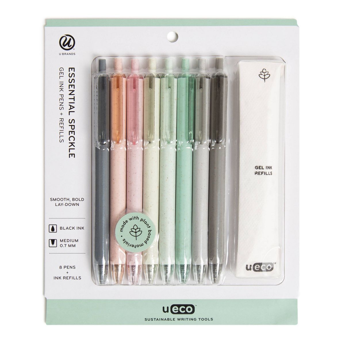 U Brands U-Eco 8ct Gel Ink Pens with Refills Essential Speckle | Target