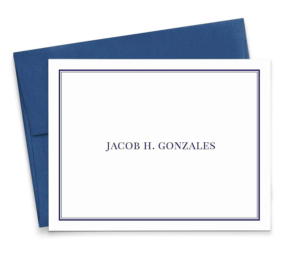 Personalized Stationary for Men or Women, Professional Personalized FOLDED Note Cards, Your Choic... | Amazon (US)