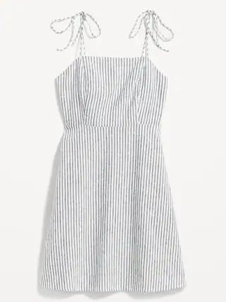 Fit & Flare Matching Tie-Strap Mini Dress for Women | Old Navy (CA)