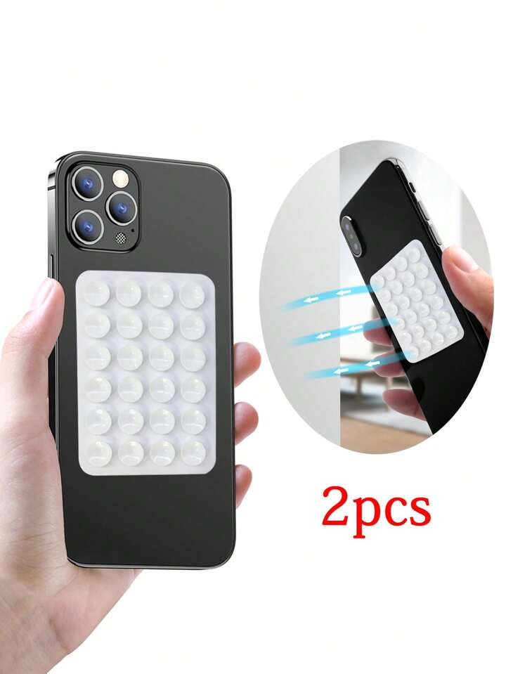 2pcs Silicone Mobile Phone Anti-slip Suction Cup 24 Pieces Silicone Suction Cup Self-adhesive Wit... | SHEIN